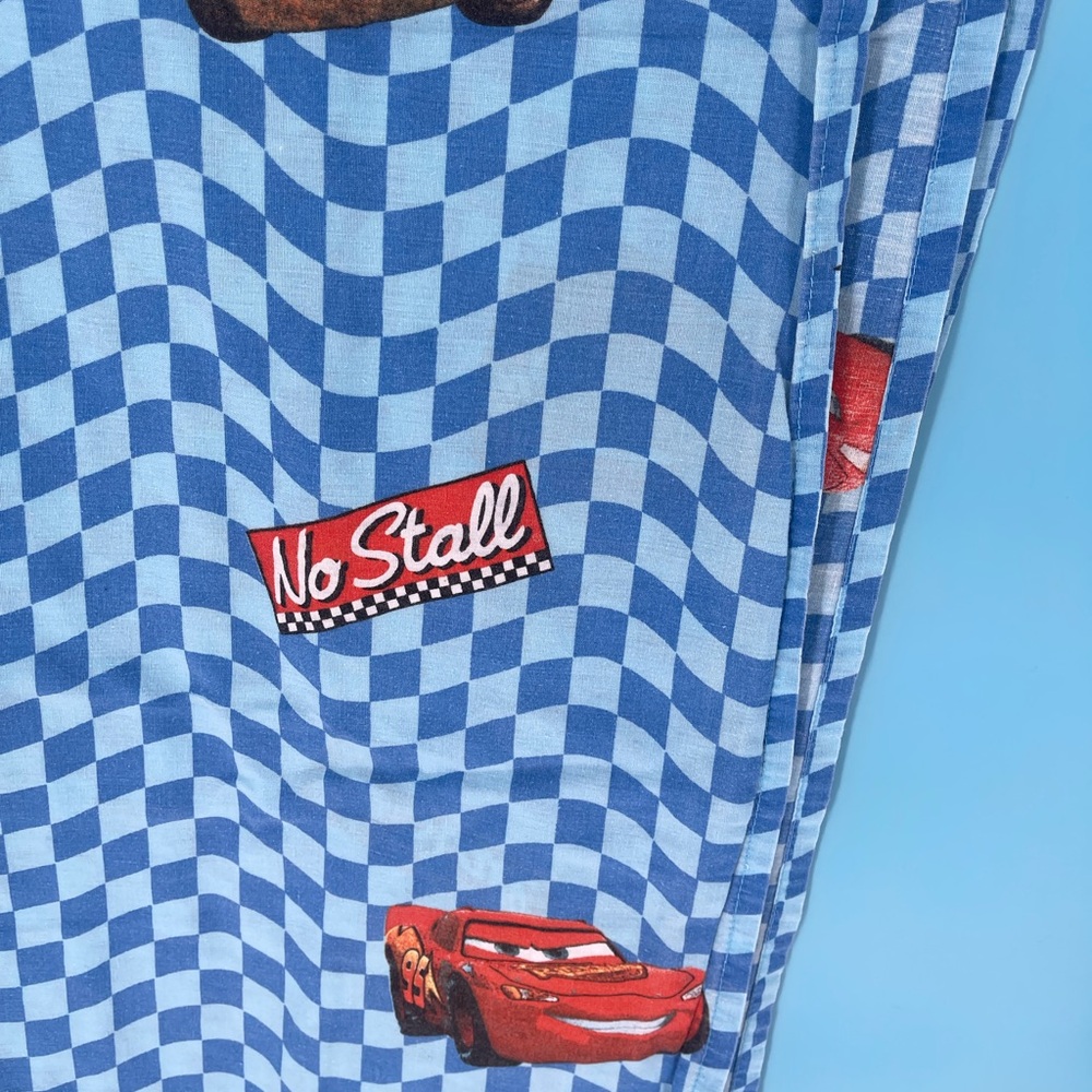 Disney Cars Checkered Blue flat sheet - Picture 3 of 6
